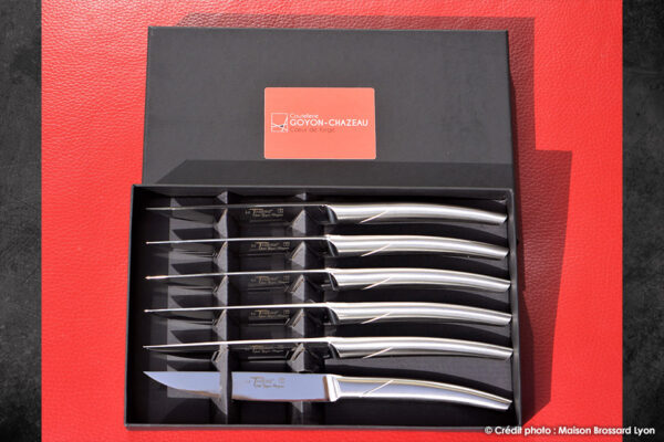 Couteaux de table Le Thiers par Goyon Chazeau Monobloc inox (lave vaisselle)