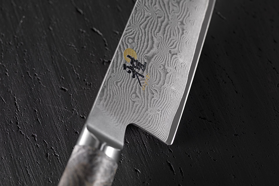 Couteau de Cuisine – Miyabi Seki Japon – 5000 MCD  67 Lame damassée 132 couches Cœur Acier MC66 Manche Érable Noir 2