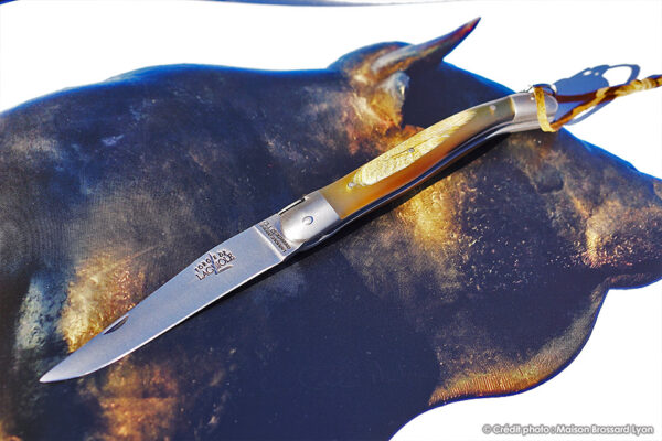 Forge de Laguiole Tradition Manche en corne de race d Aubrac