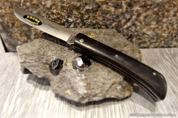 Couteau Le Mineur Thiers France Geules Noires Manche ébène 04