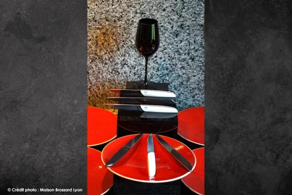 Couteaux de table Lepage Table 55 noir blanc 2