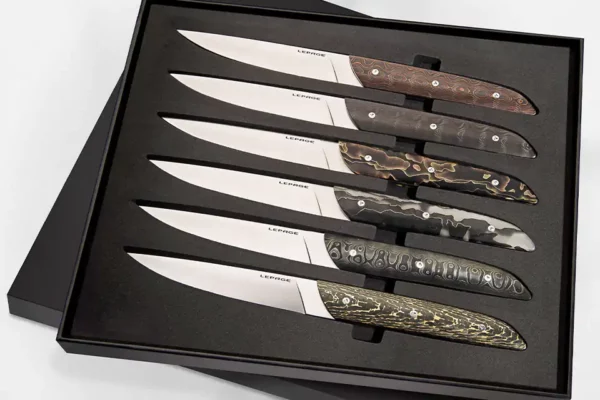 Couteaux de table Lepage Table carbon co coffret 2