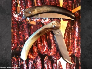 Couteau corse (Levie) Bélier et acier carbone Fabrication artisanale 02
