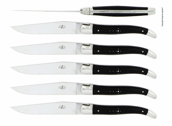arts de la table couteau laguiole corne foncee