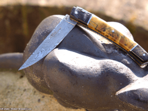 Le Thiers de Goyon Chazeau Manche Buffle et loupe de peuplier Lame Damas Inox Vinland