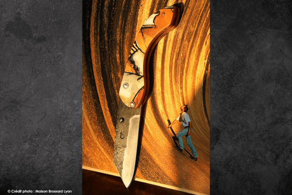 Yoann JOUAN Manche en planche de snowboard Rossignol  Lame brut de forge acier carone XC75