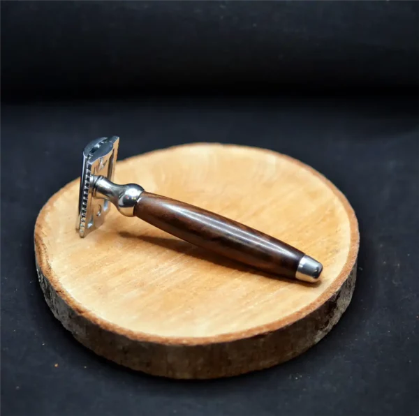 Rasoir de sûreté Gentleman Barbier Noyer Peigne fermé (3)