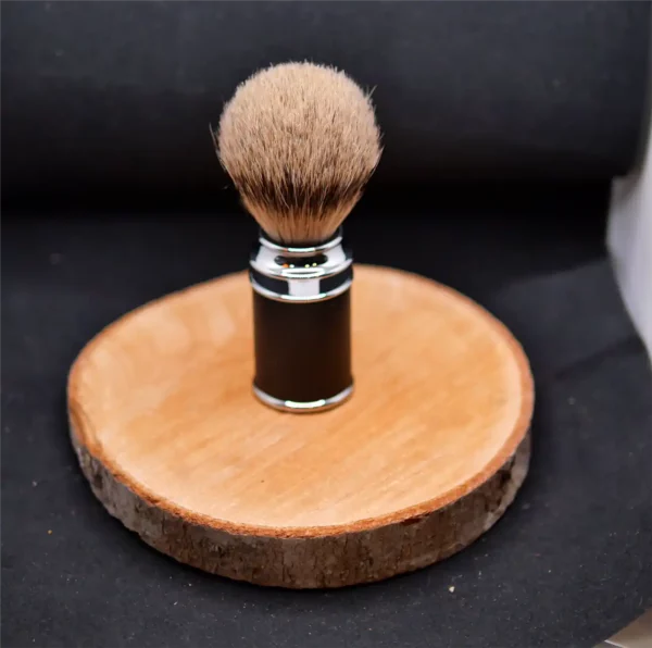 Blaireau Mühle Noir et Chrome Gris Européen (1)