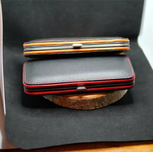 Trousse Manucure Dreiturm 5 pièces Pochette Cuir de veau souple (2)