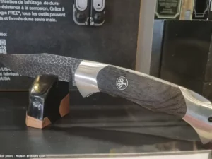 Böker Solingen Scout Chêne des Marais Edition Limitée 199 ex Damas Carbone Artisanal Peau de Dragon B Rietveld Manche Chêne des Marais et Maillechort