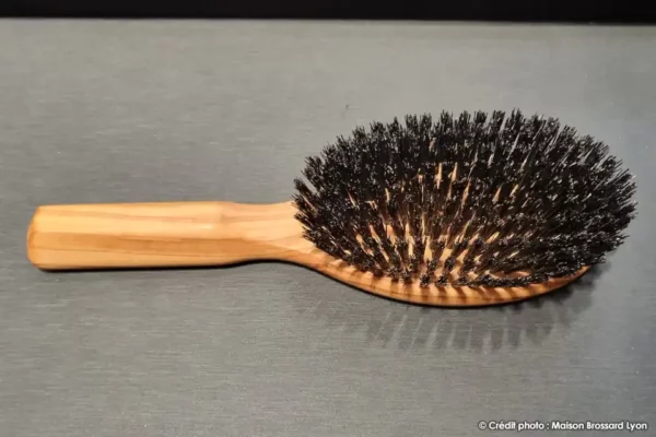 Brosse à cheveux Keller Olivier 9 rangées Soies Sanglier Boule 03