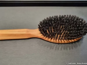 Brosse à cheveux Keller Olivier 9 rangées Soies Sanglier Boule