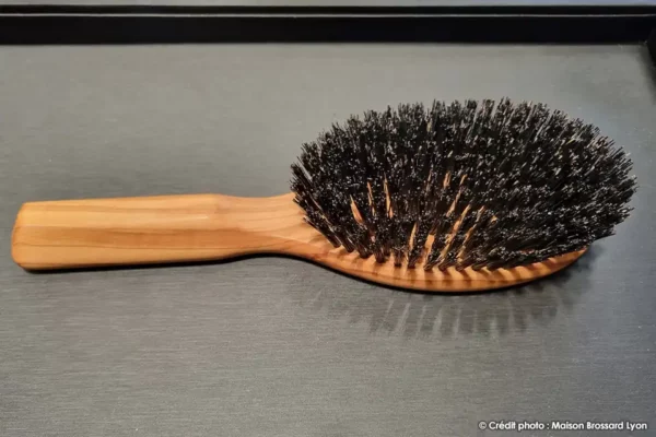 Brosse à cheveux Keller Olivier 9 rangées Soies Sanglier Boule