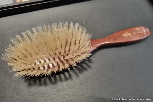 brosse cheveux montage main france 7 rangess soies sanglier manche palissandre 03
