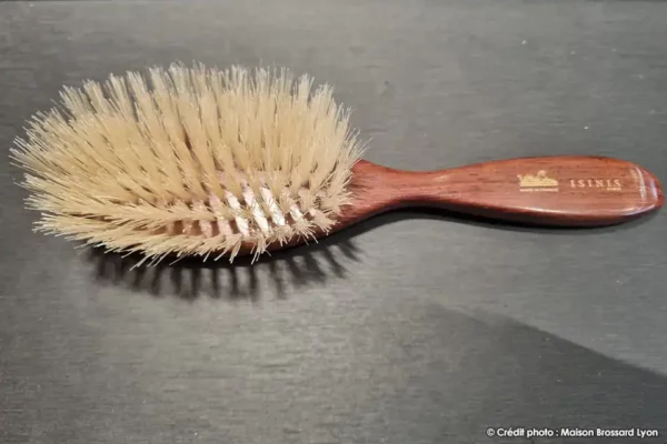 brosse cheveux montage main france 7 rangess soies sanglier manche palissandre 04