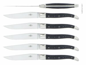forge de laguiole table coffret de 6 manche tissu compresses 01