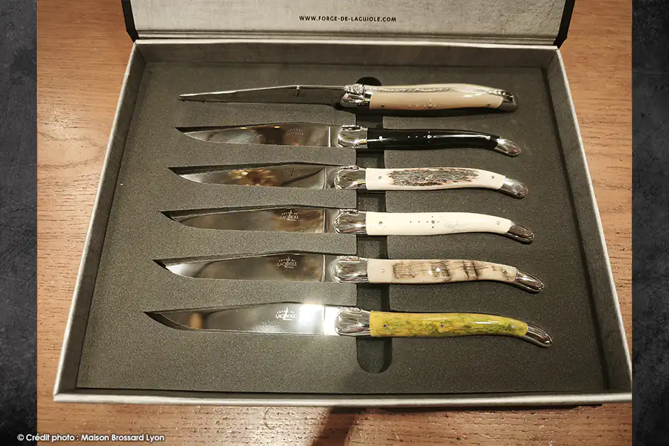 coffret 6 couteaux forge de laguiole animalia