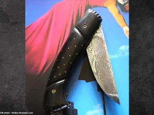 couteau art Manu Laplace 1515 Collection black inuit ebene du mozambique cloute entretoise fleche ronce et cycle de vie damas inox 288 couches