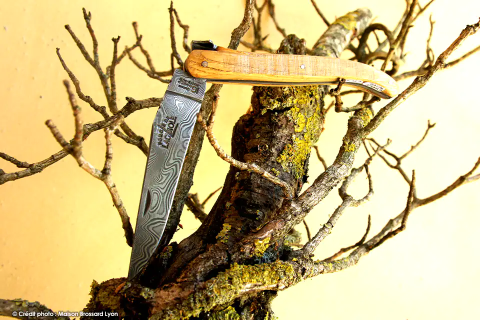 Couteau Exclusif Maison Brossard Forge de Laguiole L'Abeille et la Bête damas Leopard 02