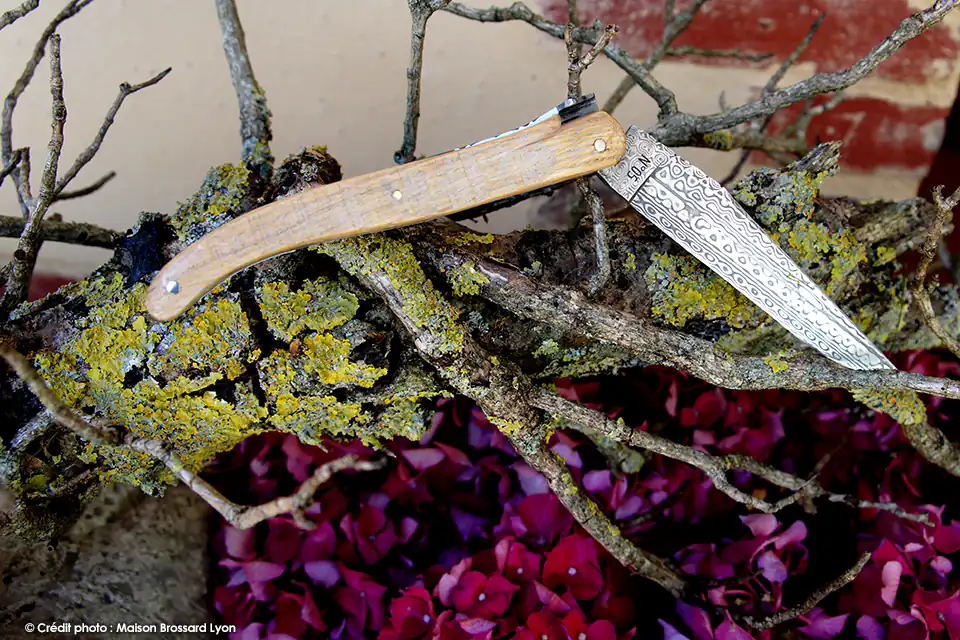 Couteau Exclusif Maison Brossard Forge de Laguiole L'Abeille et la Bête damas Munin 03