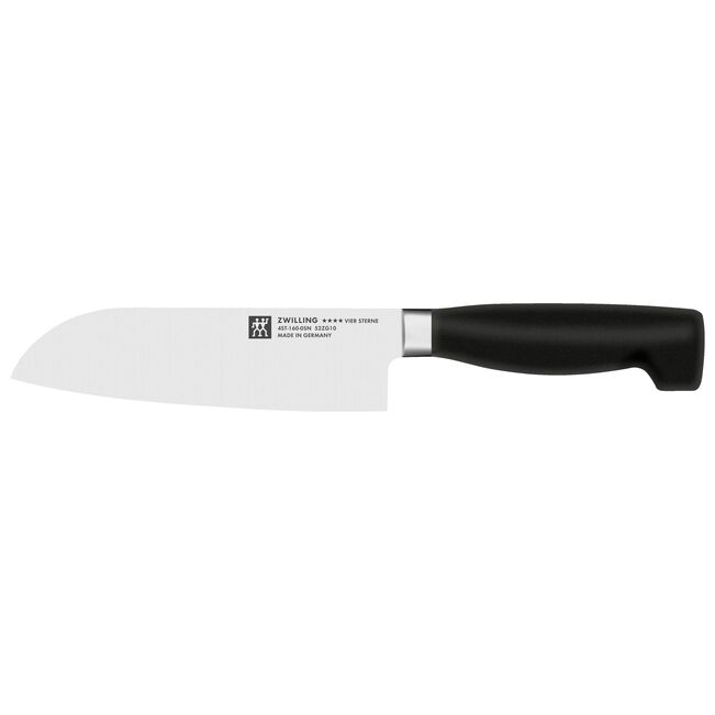 Couteau Santoku Zwilling Vier Sterne 16 cm, manche noir, référence 31118-161-0